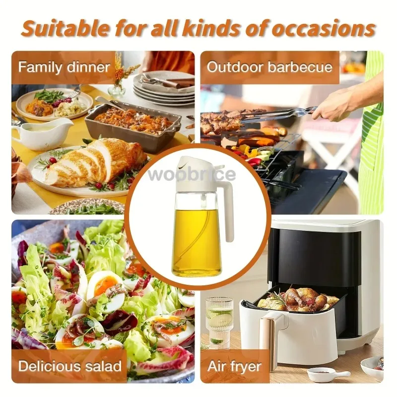 Oil Dispenser Seasoning Accessories Oil Cruet Bottle Oil Spray Kitchen Utensils for Kitchen Barbecue Oils Sprayer Container - Image 6